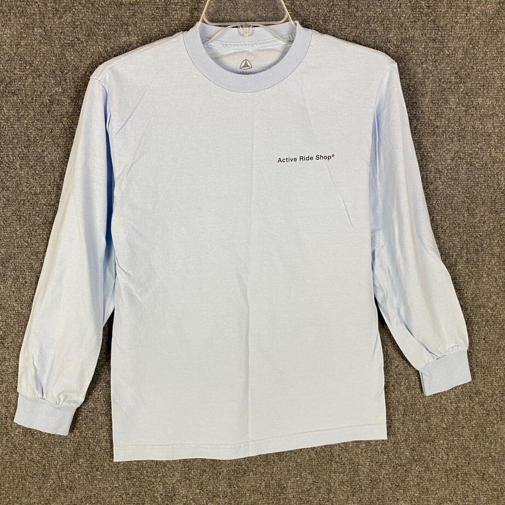 Active Ride Shop T-Shirt‎ Men's Small Long Sleeve 100% Cotton Adults Blue S